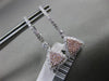 ESTATE .83CT WHITE & PINK DIAMOND 14KT WHITE & ROSE GOLD TRILLION HALO EARRINGS
