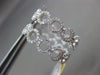 ESTATE .90CT DIAMOND 14KT WHITE GOLD CIRCULAR INSIDE OUT HOOP HANGING EARRINGS