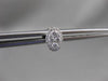 ESTATE .39CT ROUND DIAMOND 18KT WHITE GOLD OVAL CLUSTER STUD EARRINGS BEAUTIFUL