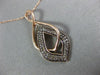 ESTATE .33CT CHOCOLATE FANCY DIAMOND 14KT ROSE GOLD 3D CLASSIC TEAR DROP PENDANT