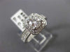 ESTATE GIA 1.42CT DIAMOND 14KT WHITE GOLD 3D HALO OCTAGON ENGAGEMENT RING #22024