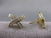 ESTATE .65CTW DIAMOND ETOILE "X" SHAPE 14KT YELLOW GOLD PUSHBACK EARRINGS #5919