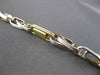 ESTATE WIDE & LONG 14K 2 TONE GOLD HANDCRAFTED FANCY LINK BRACELET #22869