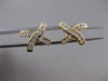 ESTATE .65CTW DIAMOND ETOILE "X" SHAPE 14KT YELLOW GOLD PUSHBACK EARRINGS #5919