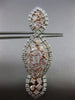 LARGE GIA 8.63CT WHITE & PINK DIAMOND 18KT WHITE & ROSE GOLD 3D HANGING EARRINGS