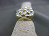 ESTATE WIDE .65CT DIAMOND 14K WHITE & YELLOW GOLD 3D WOVEN PIE OVAL ITALIAN RING