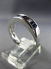 ESTATE 1.18CT DIAMOND & AAA SAPPHIRE 18KT WHITE GOLD CHANNEL ANNIVERSARY RING