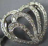 ESTATE LARGE 1.0CT DIAMOND 18KT WHITE GOLD 3D CLASSIC MULTI HEART LOVE PENDANT