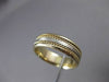 ESTATE 14KT WHITE & YELLOW GOLD HANDCRAFTED ROPE WEDDING BAND RING 6mm #23188