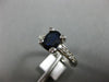 ESTATE 1.80CT DIAMOND & AAA OVAL SAPPHIRE 14KT WHITE GOLD LUCIDA ENGAGEMENT RING