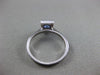 ESTATE .86CT DIAMOND & SAPPHIRE 18KT WHITE GOLD SQUARE CLASSIC ENGAGEMENT RING