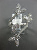 ESTATE EXTRA LARGE 1.73CT DIAMOND 18KT WHITE GOLD 3D MULTI BUTTERFLY LOVE RING