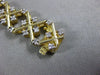 ESTATE WIDE 1.5CT DIAMOND 14KT YELLOW GOLD 3D X LOVE SNOW FLAKE TENNIS BRACELET