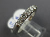 ESTATE .56CT ROUND DIAMOND 14KT WHITE GOLD 3D CLASSIC 5 STONE ANNIVERSARY RING