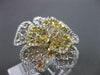 ANTIQUE LARGE 2.43CT DIAMOND 18KT TRI COLOR GOLD 3 DIMENSIONAL FLOWER  RING