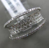 ESTATE WIDE .70CT DIAMOND 18KT WHITE GOLD 3D MULTI ROW PAVE OPEN FILIGREE RING