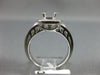 WIDE .65CT DIAMOND 14KT WHITE GOLD 3D SQUARE HALO SEMI MOUNT ENGAGEMENT RING