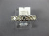 ESTATE 1.08CT DIAMOND 14KT WHITE GOLD 3D NINE STONE COMFORT FIT ANNIVERSARY RING