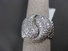ESTATE LARGE 1.0CT DIAMOND 14KT WHITE GOLD YIN & YANG LOVE FLEXIBLE MESH RING