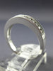 ESTATE .25CT DIAMOND 14K WHITE GOLD 3D CLASSIC MILGRAIN CHANNEL ANNIVERSARY RING