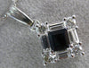 ESTATE 1.23CT DIAMOND & AAA SAPPHIRE 14KT WHITE GOLD 3D FLOATING PENDANT #23451