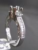 ESTATE WIDE .65CT DIAMOND 18KT WHITE GOLD 3D FILIGREE SEMI MOUNT ENGAGEMENT RING