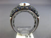 ESTATE LARGE 6.99CT BLUE TOPAZ & SAPPHIRE 18KT WHITE GOLD 3D MARQUISE FUN RING