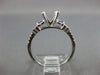 ESTATE .31CT DIAMOND & AAA SAPPHIRE 14K WHITE GOLD 3D SEMI MOUNT ENGAGEMENT RING