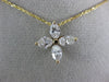 ANTIQUE 1.30CT MARQUISE DIAMOND 14KT YELLOW GOLD FOUR LEAF FLOWER PENDANT #19788