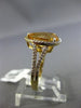 ESTATE 2.91CT DIAMOND & AAA CITRINE 14KT YELLOW GOLD PEAR SHAPED ENGAGEMENT RING