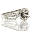 ESTATE .56CT DIAMOND 18KT WHITE GOLD CLASSIC 4 PRONG SEMI MOUNT ENGAGEMENT RING