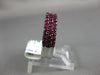 ESTATE 1.06CT AAA RUBY 14K WHITE & BLACK GOLD 3 ROW COMFORT FIT ANNIVERSARY RING