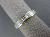 ESTATE 1.44CT PRINCESS DIAMOND 14KT YELLOW GOLD WEDDING ANNIVERSARY RING #12437