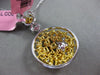 ESTATE 3.96CT MULTI FANCY COLOR DIAMOND 18KT 2 TONE GOLD 3D FLOWER STAR PENDANT