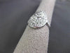 ANTIQUE LARGE 1.20CT DIAMOND 14KT WHITE GOLD 3D OVAL FILIGREE MILGRAIN RING