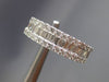 ESTATE WIDE 1.52CT ROUND & BAGUETTE DIAMOND 18KT WHITE GOLD 3D HUGGIE EARRINGS