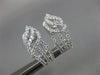 ESTATE LARGE 1.15CT DIAMOND 14K WHITE GOLD 3D MULTI ROW CLIP ON EARRINGS #26312