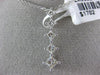 ESTATE LARGE .50CT PRINCESS DIAMOND 14K WHITE GOLD 3D JOURNEY GRADUATING PENDANT