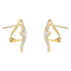 1.11CT DIAMOND 14KT YELLOW GOLD MULTI ROW CLASSIC STARFISH CLIP ON FUN EARRINGS