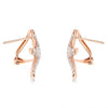 1.10CT DIAMOND 14KT ROSE GOLD 3D MULTI ROW CLASSIC FUN STARFISH CLIP ON EARRINGS