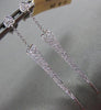 ESTATE .29CT DIAMOND 18K WHITE GOLD 3D ELONGATED HEART HANGING ANCHOR EARRINGS