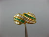 WIDE .70CT DIAMOND & AAA COLOMBIAN EMERALD 18KT YELLOW GOLD 3D ANNIVERSARY RING