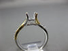 ESTATE .17CT DIAMOND 14K 2 TONE GOLD INFINITY 4 PRONG SEMI MOUNT ENGAGEMENT RING