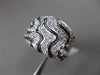 ESTATE WIDE 1.20CT DIAMOND 18KT BLACK & WHITE GOLD 3D FILIGREE COCKTAIL FUN RING