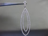 ESTATE EXTRA LARGE 5.75CT DIAMOND 14KT WHITE GOLD JOURNEY DROP HANGING EARRINGS