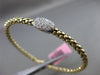 ESTATE .24CT DIAMOND 14K WHITE & YELLOW GOLD 3D RECTANGULAR MESH BANGLE BRACELET
