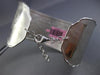 ESTATE WIDE .90CT DIAMOND 14KT WHITE GOLD HAMMERED FLEXIBLE CUFF BANGLE BRACELET