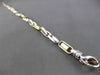 ESTATE WIDE & LONG 14K 2 TONE GOLD HANDCRAFTED FANCY LINK BRACELET #22869