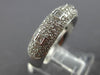 ESTATE WIDE 1.20CT DIAMOND 18KT WHITE GOLD 3D MULTI ROW COMFORT FIT RING #26459