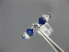 ESTATE 3.85CT DIAMOND & AAA SAPPHIRE 14KT WHITE GOLD 3D ANNIVERSARY RING #26028